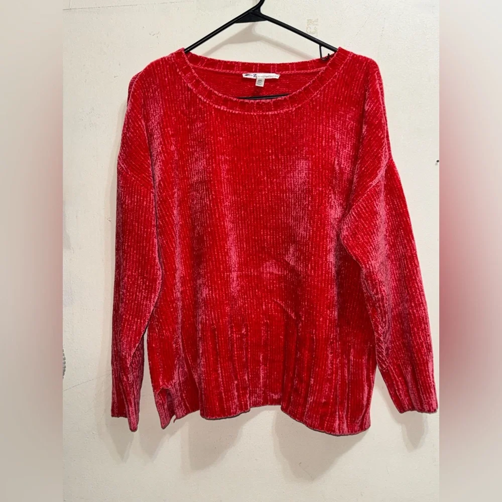🤎Macy's Red Sweater and Light Blue Jeans - Picture 2 of 5